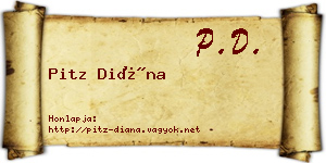 Pitz Diána névjegykártya